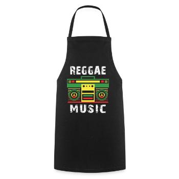 Retro Cassette Player Cadeau pour la musique reggae & - Tablier de cuisine - noir - Devant - AI Model Male 185 dark (185cm)
