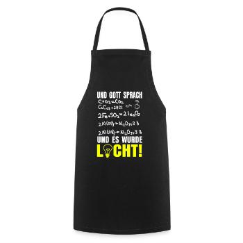 Physique Formule Lumière - Tablier de cuisine - noir - Devant - AI Model Male 185 dark (185cm)