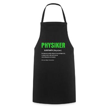Physicist - Cooking Apron - black - Front - AI Model Male 185 dark (185cm)