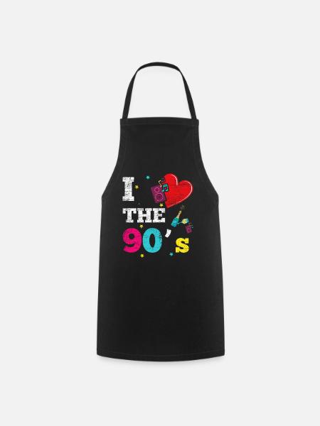 I love the 90s - Cooking Apron - black