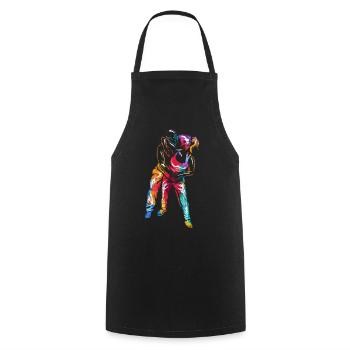Cadeau krav maga - Tablier de cuisine - noir - Devant - AI Model Male 185 dark (185cm)