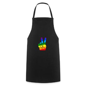 Gay Pride Gift - Cooking Apron - black - Front - AI Model Male 185 dark (185cm)