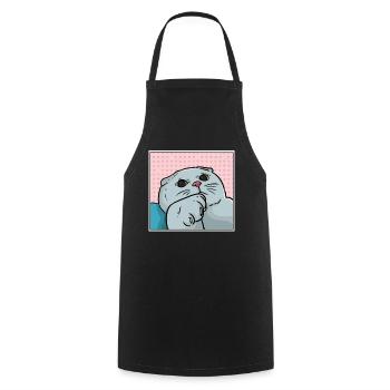 Chat foldex - Tablier de cuisine - noir - Devant - AI Model Male 185 dark (185cm)