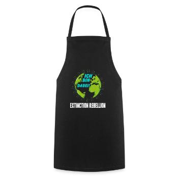 Count me in! Extinction Rebellion - Cooking Apron - black - Front - AI Model Male 185 dark (185cm)