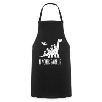 Éducateur de dinosaures - Tablier de cuisine - noir - Devant - AI Model Male 185 dark (185cm)