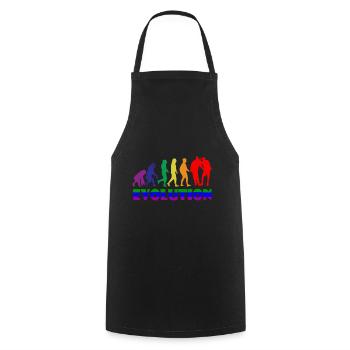 Gay Pride Gift - Cooking Apron - black - Front - AI Model Male 185 dark (185cm)
