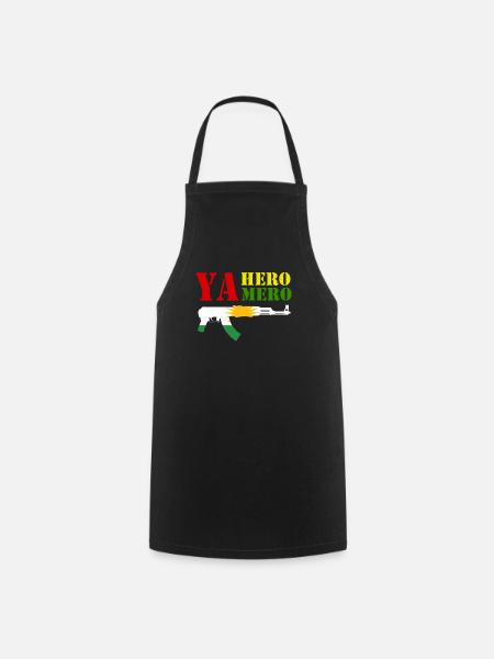 Kurdistan Flag Free Kurdistan - Cooking Apron - black