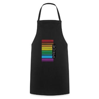 Gay Pride Gift - Cooking Apron - black - Front - AI Model Male 185 dark (185cm)