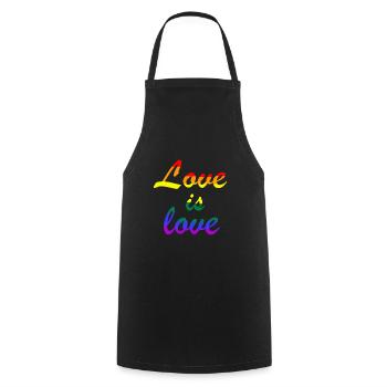 Gay Pride Gift - Cooking Apron - black - Front - AI Model Male 185 dark (185cm)