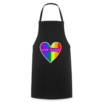 Gay Pride Gift - Cooking Apron - black - Front - AI Model Male 185 dark (185cm)