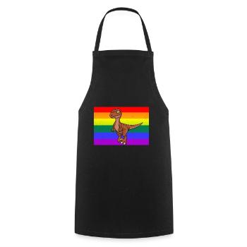 Gay Pride Gift - Cooking Apron - black - Front - AI Model Male 185 dark (185cm)