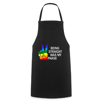 Gay Pride Gift - Cooking Apron - black - Front - AI Model Male 185 dark (185cm)