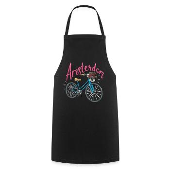 Amsterdam - Cooking Apron - black - Front - AI Model Male 185 dark (185cm)