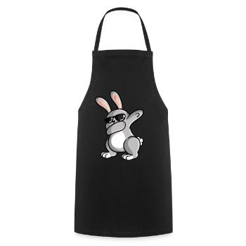 Dabbing Rabbit Bunny Dab Easter Bunny - Cooking Apron - black - Front - AI Model Male 185 dark (185cm)