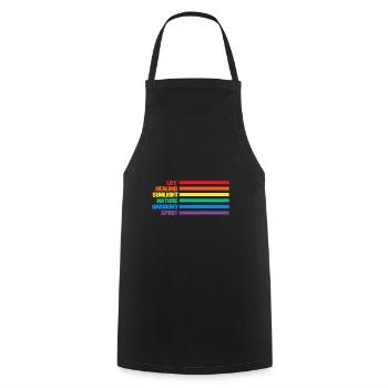 Gay Pride Gift - Cooking Apron - black - Front - AI Model Male 185 dark (185cm)