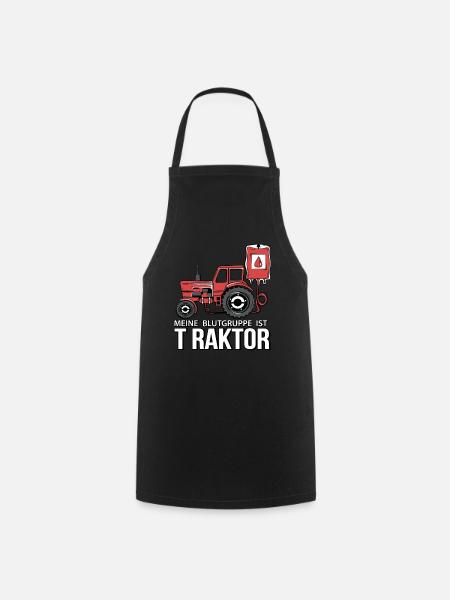 Landwirt Bauer Traktor Landmaschinen DDR Geschenk - Kochschürze - Schwarz