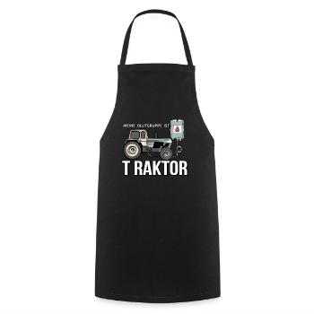 Fortschritt Traktor Hektar Landwirt Geschenk - Kochschürze - Schwarz - Vorne - AI Model Male 185 dark (185cm)