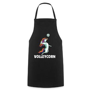 Volleyball unicorn volleyball player - Cooking Apron - black - Front - AI Model Male 185 dark (185cm)