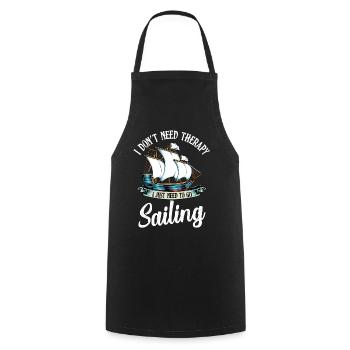 navigation à voile - Tablier de cuisine - noir - Devant - AI Model Male 185 dark (185cm)