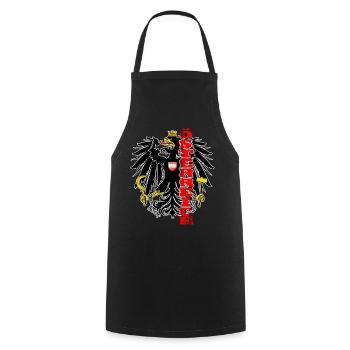 Austria coat of arms eagle gift home - Cooking Apron - black - Front - AI Model Male 185 dark (185cm)