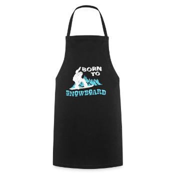 Born To Snowboard Quote Snowboarder Gift - Tablier de cuisine - noir - Devant - AI Model Male 185 dark (185cm)