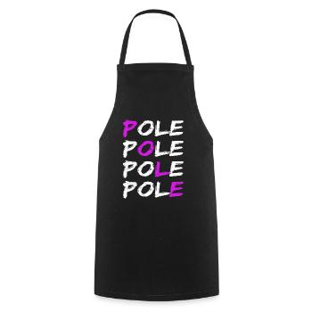 Pole Dance - Kochschürze - Schwarz - Vorne - AI Model Male 185 dark (185cm)