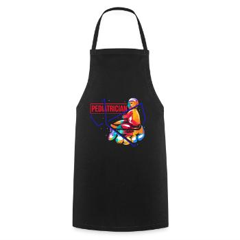 Pediatrician - Cooking Apron - black - Front - AI Model Male 185 dark (185cm)