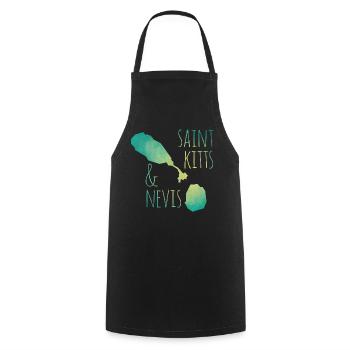 Saint Kitts and Nevis - Cooking Apron - black - Front - AI Model Male 185 dark (185cm)