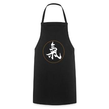Qigong Qi Gong Tai Chi Thai Chi Chigong Yoga - Cooking Apron - black - Front - AI Model Male 185 dark (185cm)