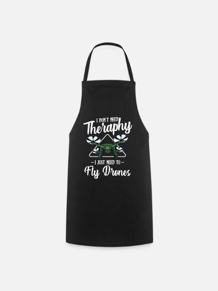 drones - Tablier de cuisine - noir