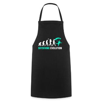 Skydiving Evolution - Cooking Apron - black - Front - AI Model Male 185 dark (185cm)