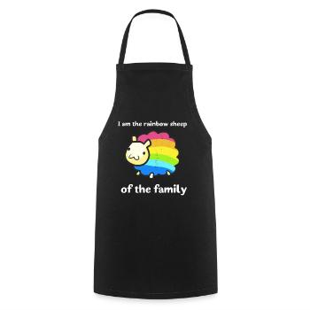 Gay Pride Gift - Cooking Apron - black - Front - AI Model Male 185 dark (185cm)