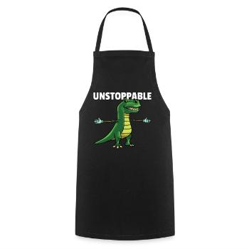 Dinosaur Dino T-Rex Funny Sweeter - Cooking Apron - black - Front - AI Model Male 185 dark (185cm)