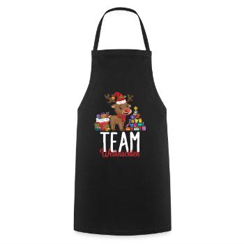Team Weihnachten Rentier Weihnachtsmarkt Geschenke - Kochschürze - Schwarz - Vorne - AI Model Male 185 dark (185cm)