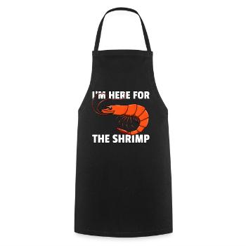 Shrimp Shrimp Crab Fish Funny - Cooking Apron - black - Front - AI Model Male 185 dark (185cm)