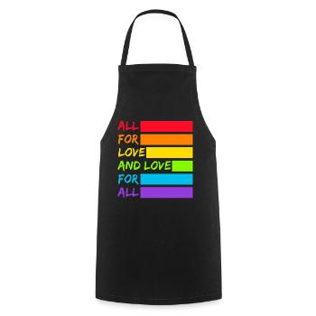 LGBT LGBTQ LGTB Gay Gay Lesbian Pride Queer Gift - Tablier de cuisine - noir - Devant - AI Model Male 185 dark (185cm)