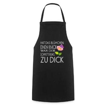 Hat Blümschen Einen Knick Schmetterling Zu Dick - Kochschürze - Schwarz - Vorne - AI Model Male 185 dark (185cm)