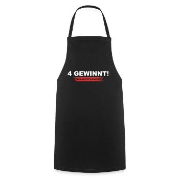 4 Gewinnt Staatsexamen Jura Anwalt Recht Geschenk - Kochschürze - Schwarz - Vorne - AI Model Male 185 dark (185cm)