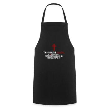 Cadeau du christianisme - Tablier de cuisine - noir - Devant - AI Model Male 185 dark (185cm)