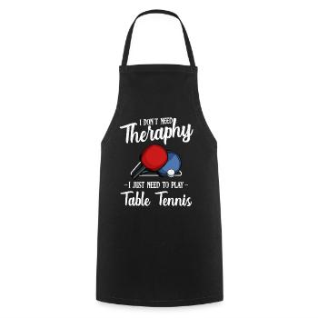 Ping-pong Drôles Proverbes ping-pong cadeau - Tablier de cuisine - noir - Devant - AI Model Male 185 dark (185cm)