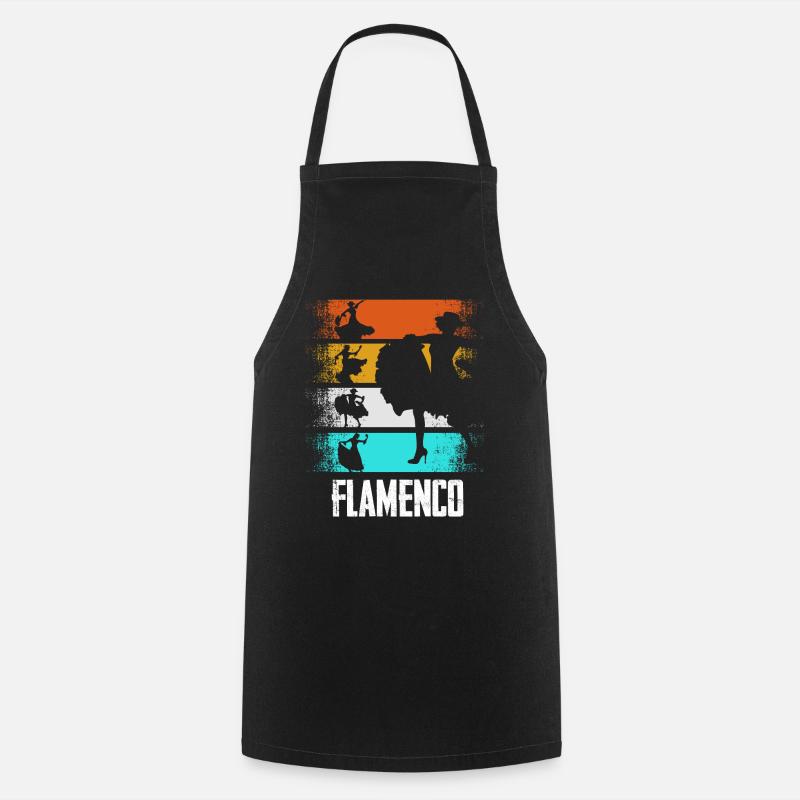 Flamenco Retro - Kochschürze - Schwarz