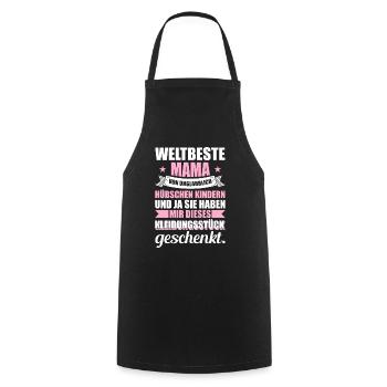 Weltbeste Mama Geschenk - Kochschürze - Schwarz - Vorne - AI Model Male 185 dark (185cm)