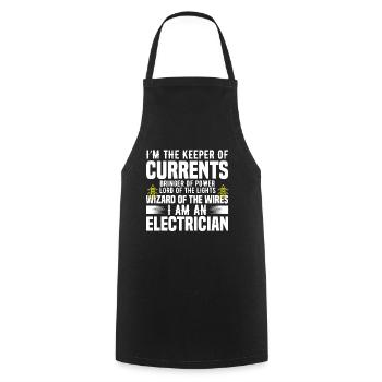 Elektriker Geschenk - Kochschürze - Schwarz - Vorne - AI Model Male 185 dark (185cm)
