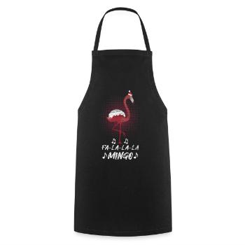 Weinachts Flamingo Weihnachtsfeier - Kochschürze - Schwarz - Vorne - AI Model Male 185 dark (185cm)