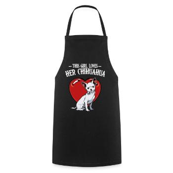 Chihuahua - Tablier de cuisine - noir - Devant - AI Model Male 185 dark (185cm)