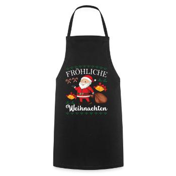 Fröhliche Weihnachten Weihnachten - Kochschürze - Schwarz - Vorne - AI Model Male 185 dark (185cm)