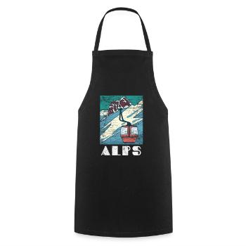 Alpine Gift - Cooking Apron - black - Front - AI Model Male 185 dark (185cm)
