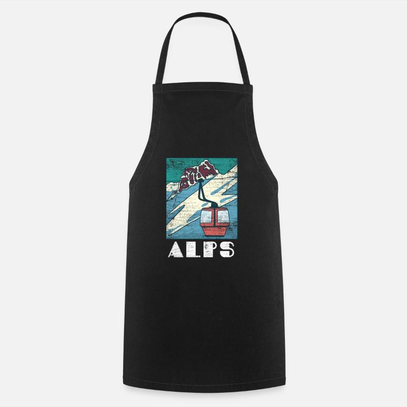 Alpen Geschenk - Kochschürze - Schwarz