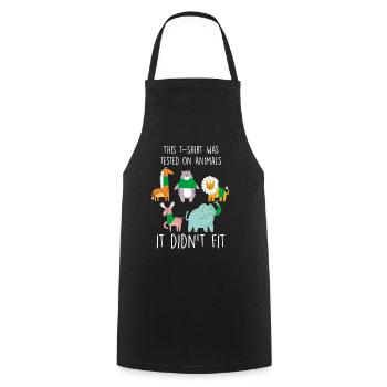 Animaux Amour des animaux Protection des animaux Cadeau Vegan drôle - Tablier de cuisine - noir - Devant - AI Model Male 185 dark (185cm)