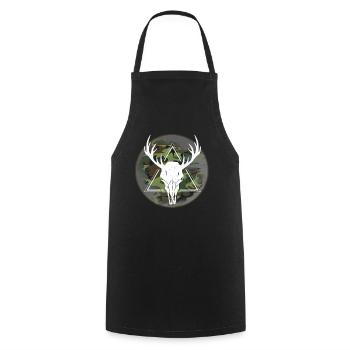 Jäger Jagen - Kochschürze - Schwarz - Vorne - AI Model Male 185 dark (185cm)